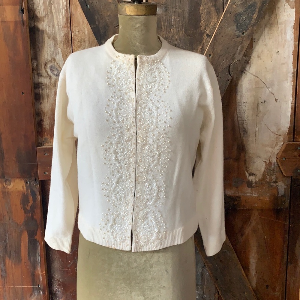 Vintage 1960 beaded cardigan